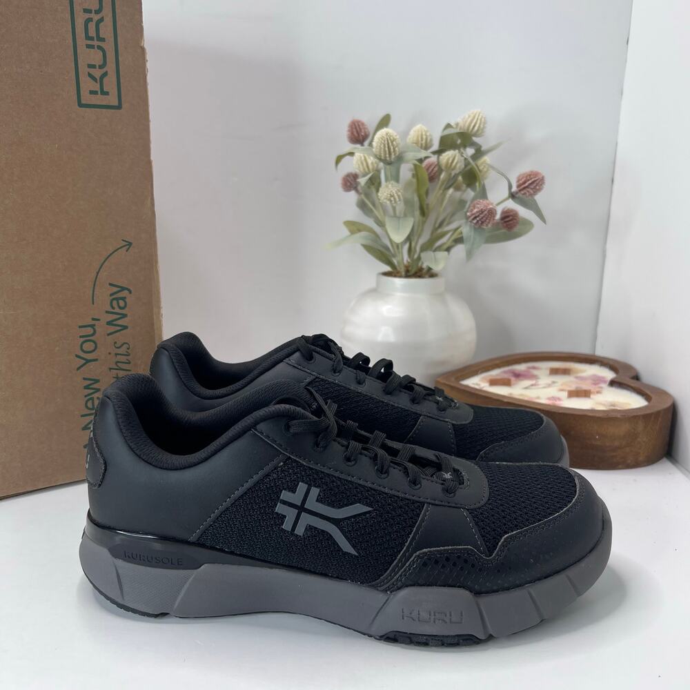 Kuru Quantum 2.0 Walking Comfort Sneaker Jet Black/Slate Gray Men 10 W Tried On